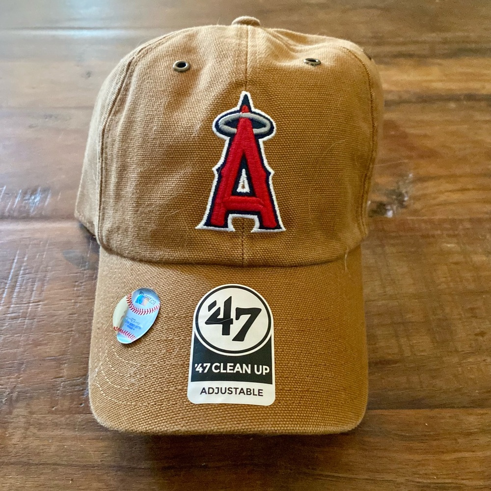 Anaheim Angels MLB 47 Brand x Carhartt Adjustable Strapback Clean Up Hat Cap NWT